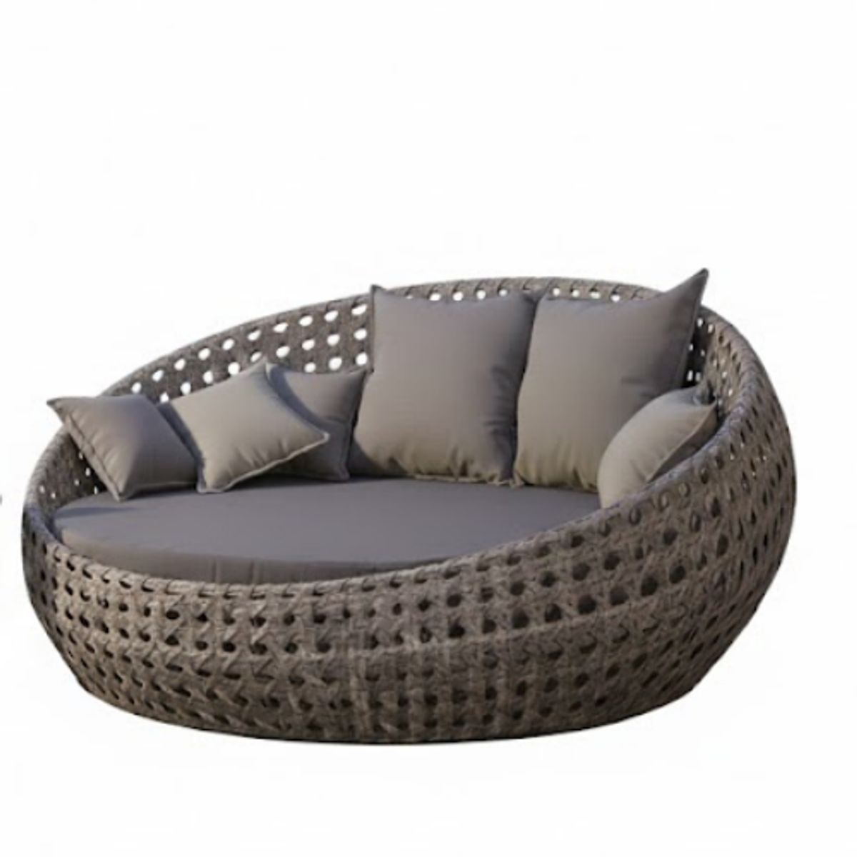 GENERICO - Sofá Cama Lounge de Jardín en MimbreRatán