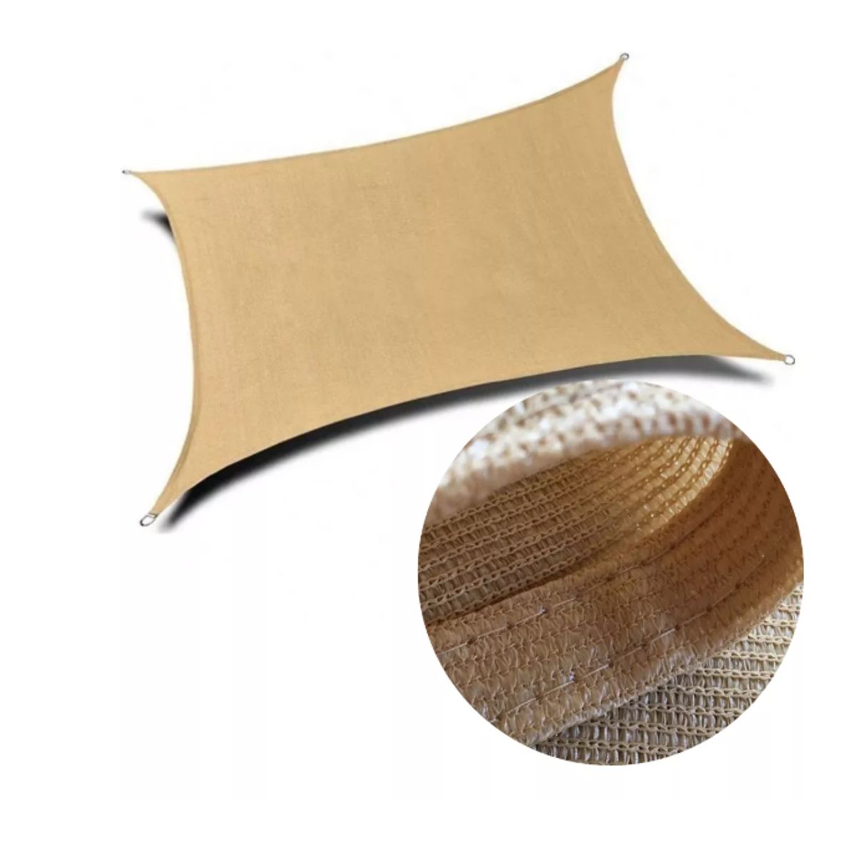 GENERICO - TOLDO VELA RECTANGULAR JARDIN TERRAZA SOMBRA 2X3