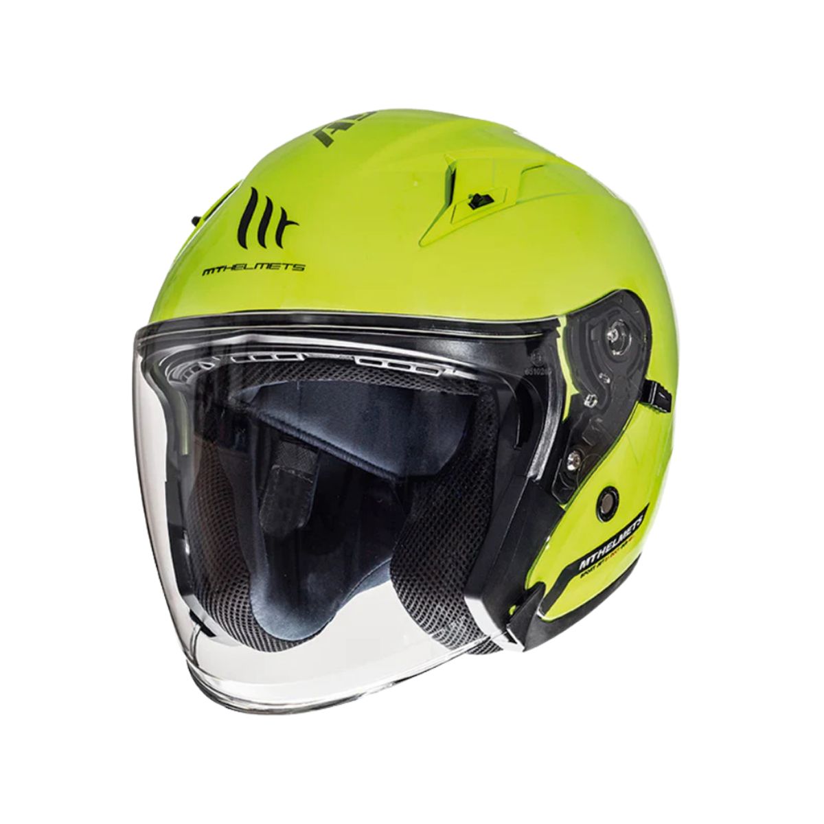 MT - Casco para moto MT Avenue SV Solid Amarillo Fluor_.