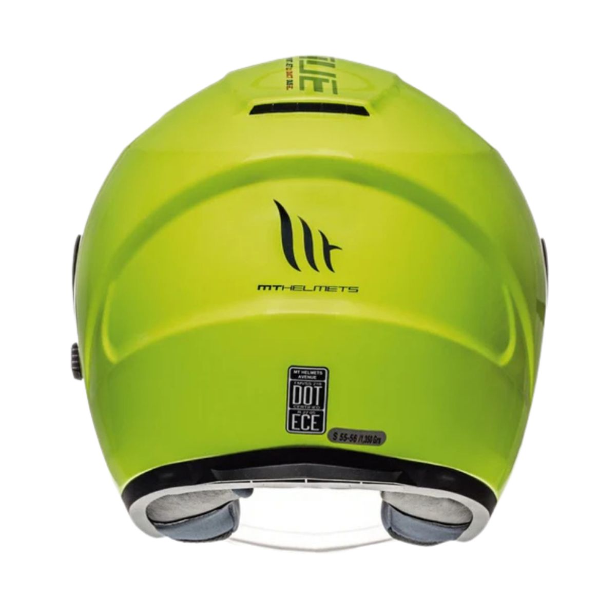 MT - Casco para moto MT Avenue SV Solid Amarillo Fluor_.