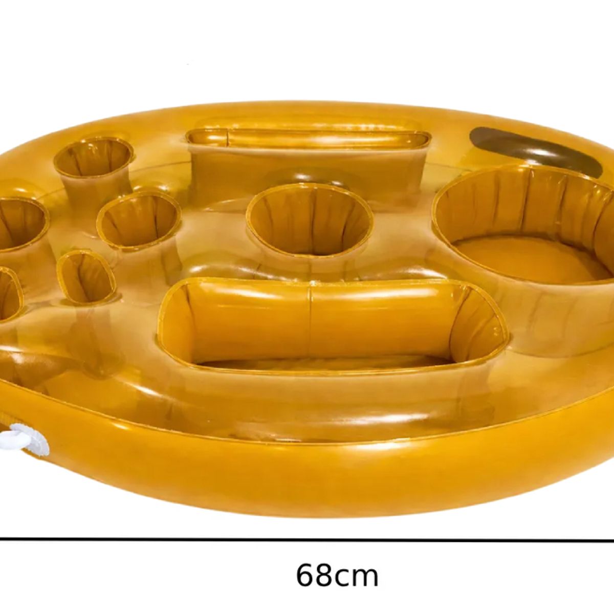 GENERICO - Bandeja Flotante Inflable Para Comida Bebidas Piscina amarillo