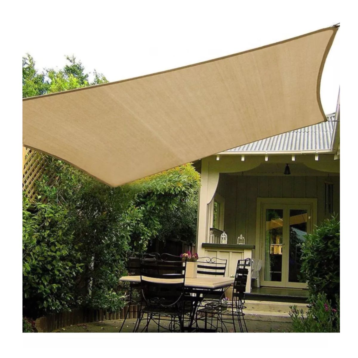 GENERICO - TOLDO VELA RECTANGULAR JARDIN TERRAZA SOMBRA 3X4