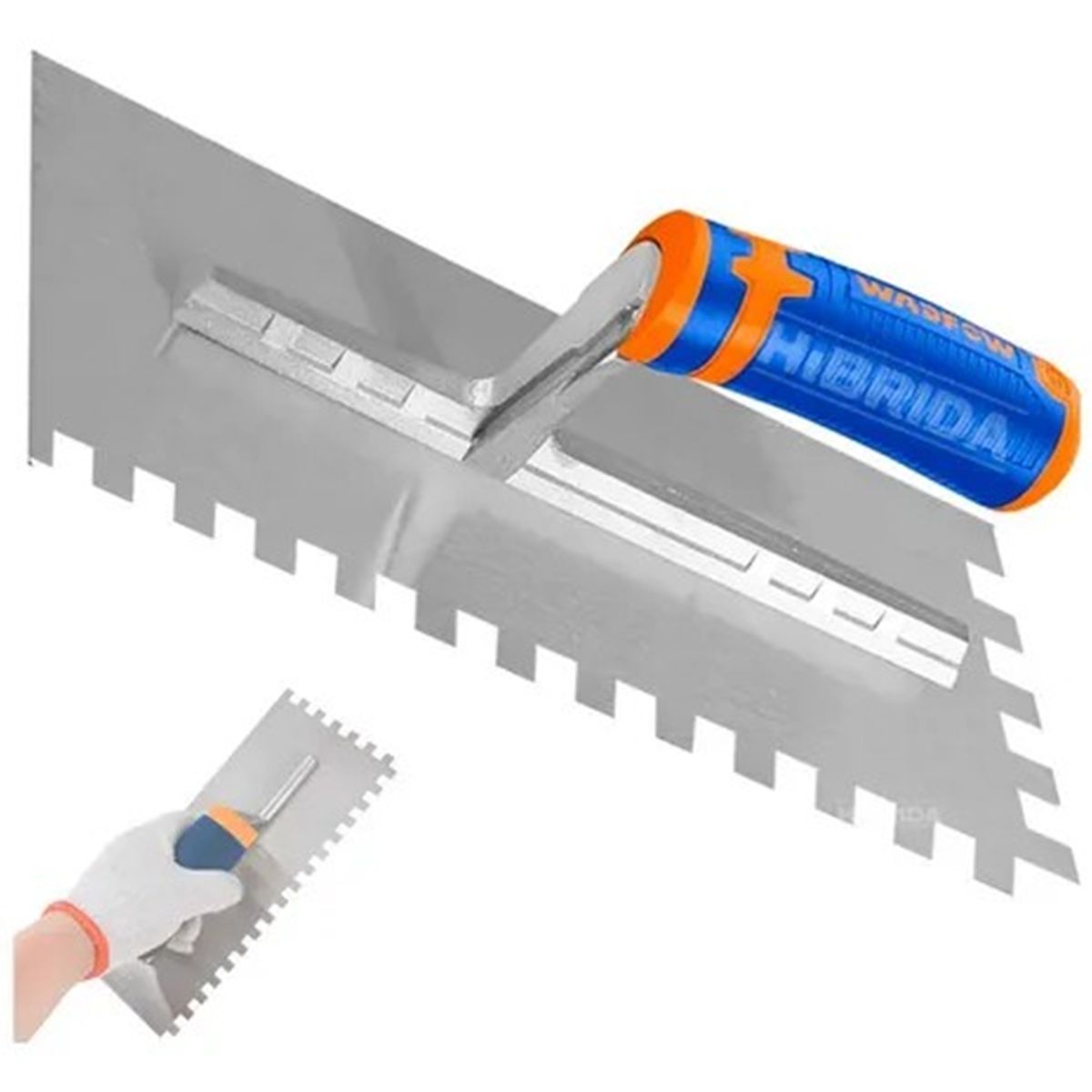Espátula Para Yeso Llana Dentada Wadfow Empaste 280x120 Mm, marca WADFOW - Foto 2