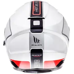 MT - Casco para moto Avenue SV CrossRoad BlancoRojoNegro