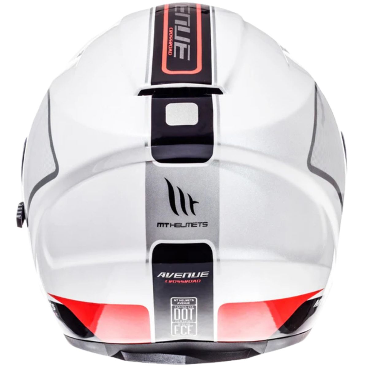 MT - Casco para moto MT Avenue SV CrossRoad BlancoRojoNegro
