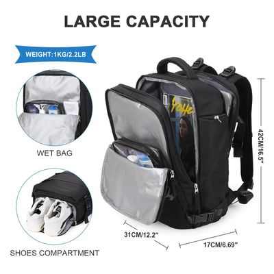 Imagen 2 del producto Mochila De Viaje Avión Aprobado Gran Capacidad Diseño De La Tela Lisa 30L