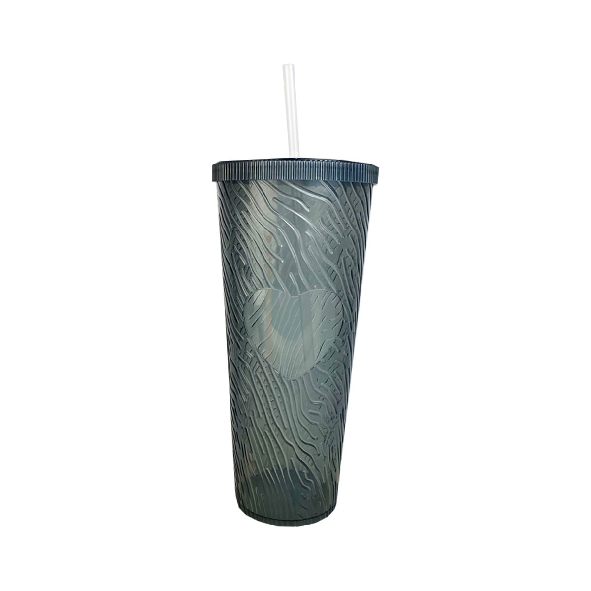 OEM - Vaso Grande 1 Litro Con Tapa Bombilla Reutilizable Negro