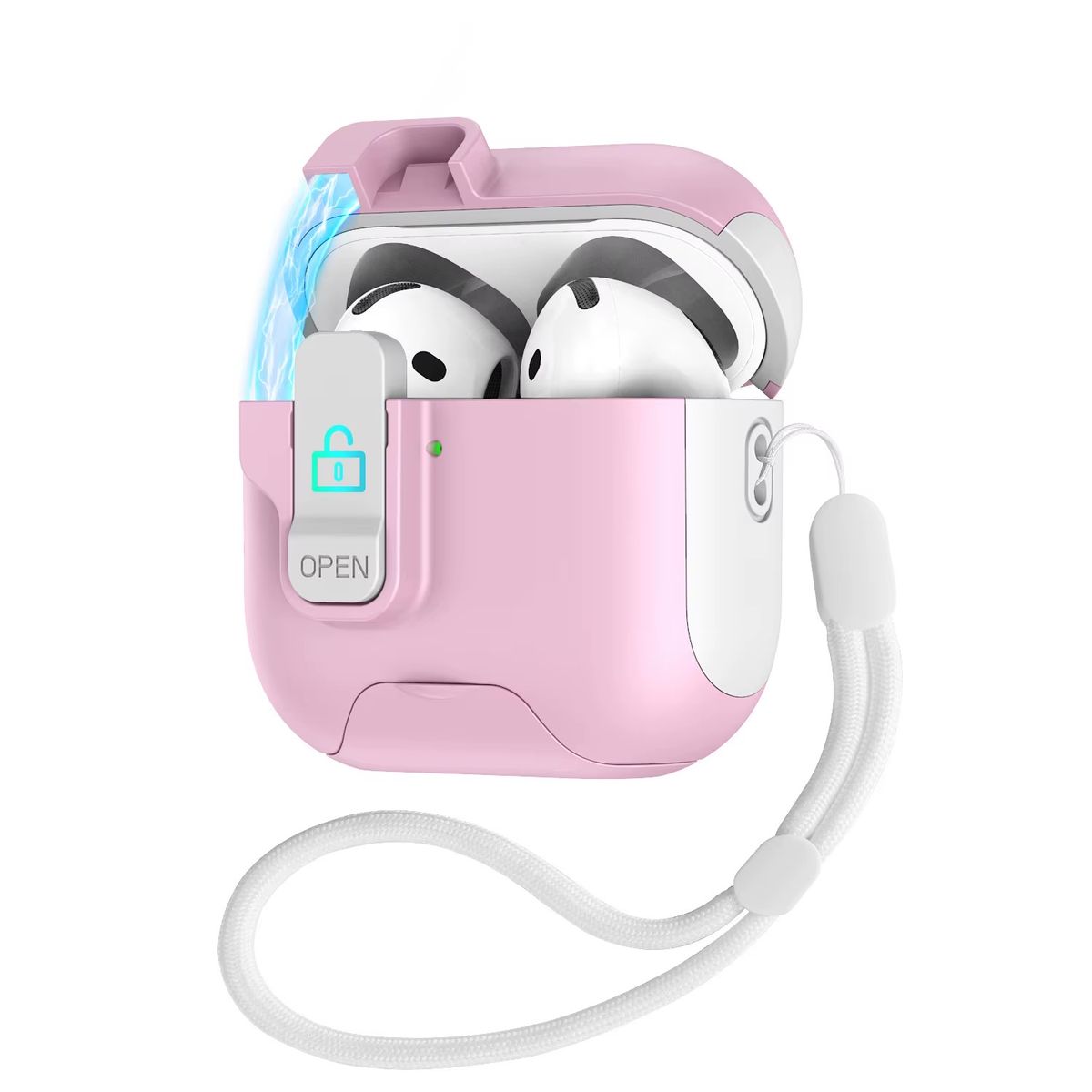 GENERICO - Funda Protectora Reforzada Con Bloqueo Para Airpods Pro 3 Rosado