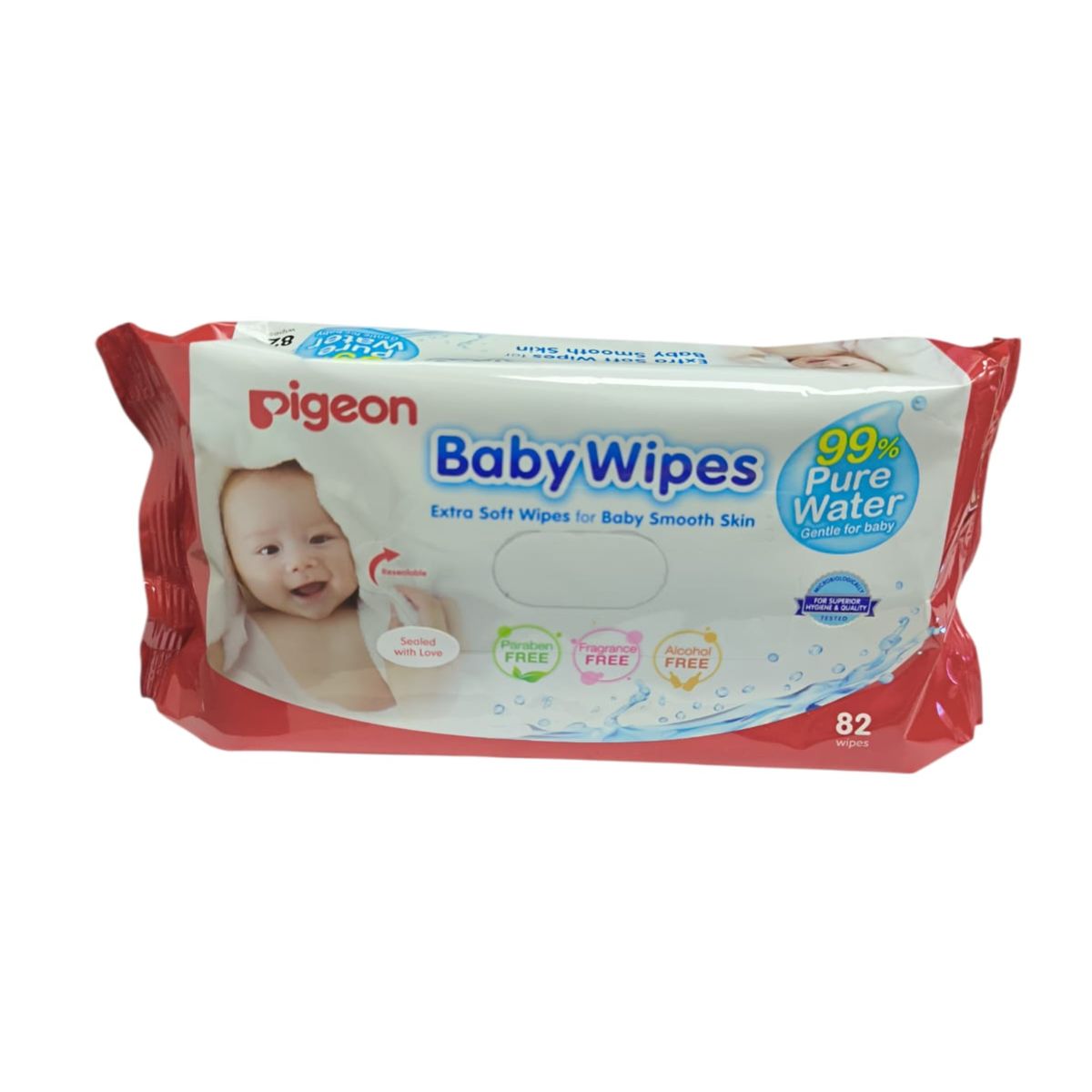 PIGEON - Toallitas Húmedas Baby Wipes 99% Agua Pura Pigeón 82 Und
