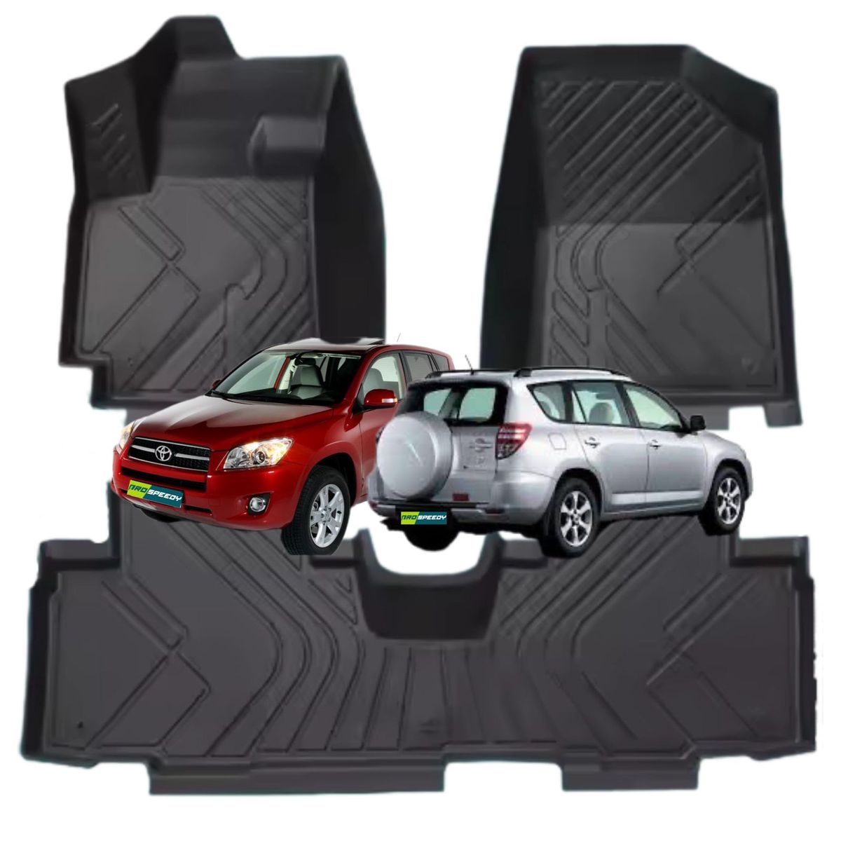 GENERICO - PISOS CALCE PERFECTO PROSPEEDY TOYOTA RAV4 2009-2013 3PIEZAS