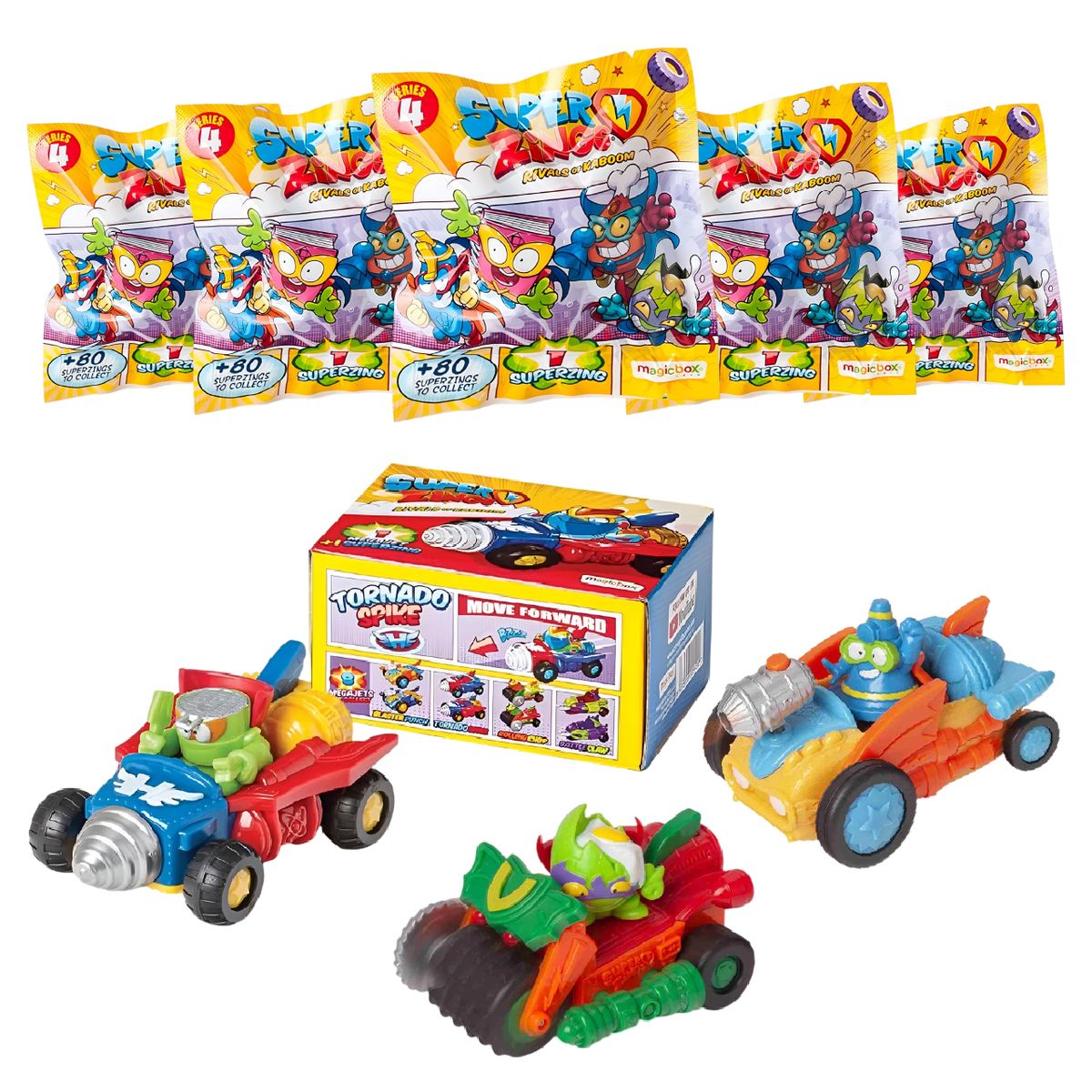 GENERICO - SUPERZINGS PACK 3 MEGAJETS + 5 SOBRES SERIE 4