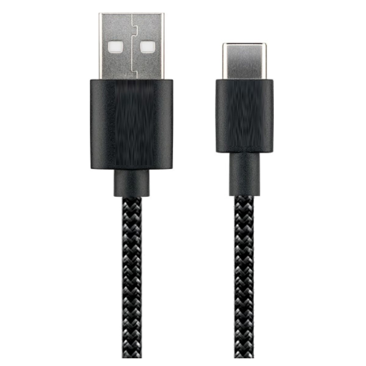 AMPIRE - Cable Usb-a A Usb-c Trenzado Iluminado 1m Carga Y Datos Negro