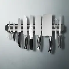 GENERICO - Imán Barra Magnética Cocina Porta Cuchillos 33 Cm Negro