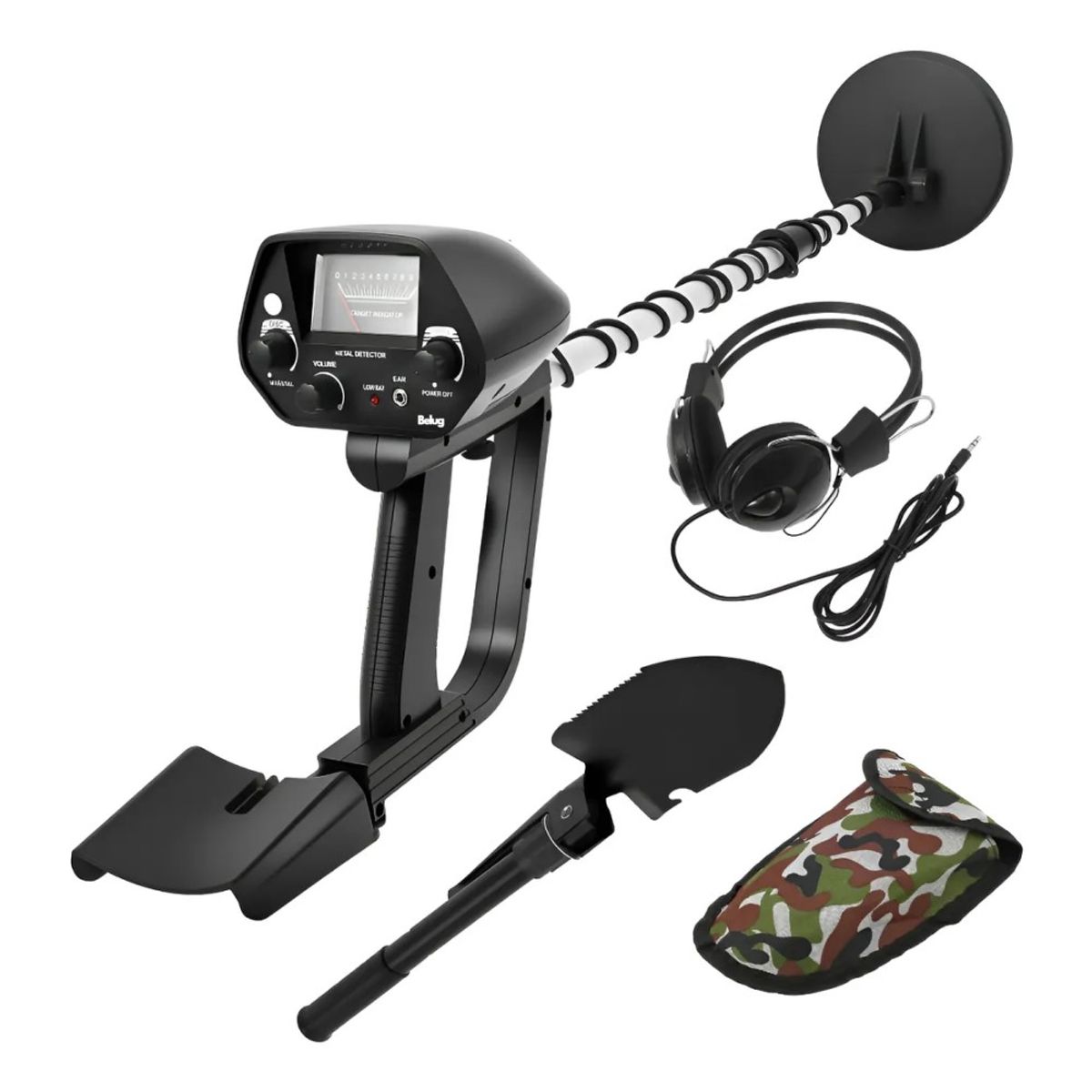 GENERICO - Kits Detector Metales Auricular Incluida Pala Incluida negro BELUG