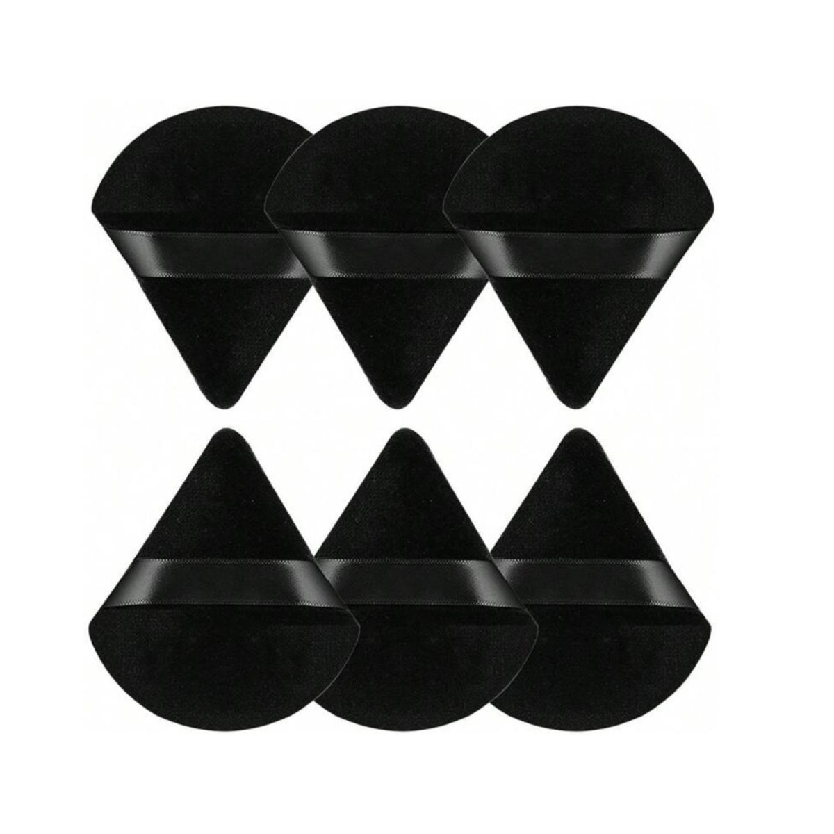 GENERICO - SET DE 6 BORLAS DE MAQUILLAJE TRIANGULARES