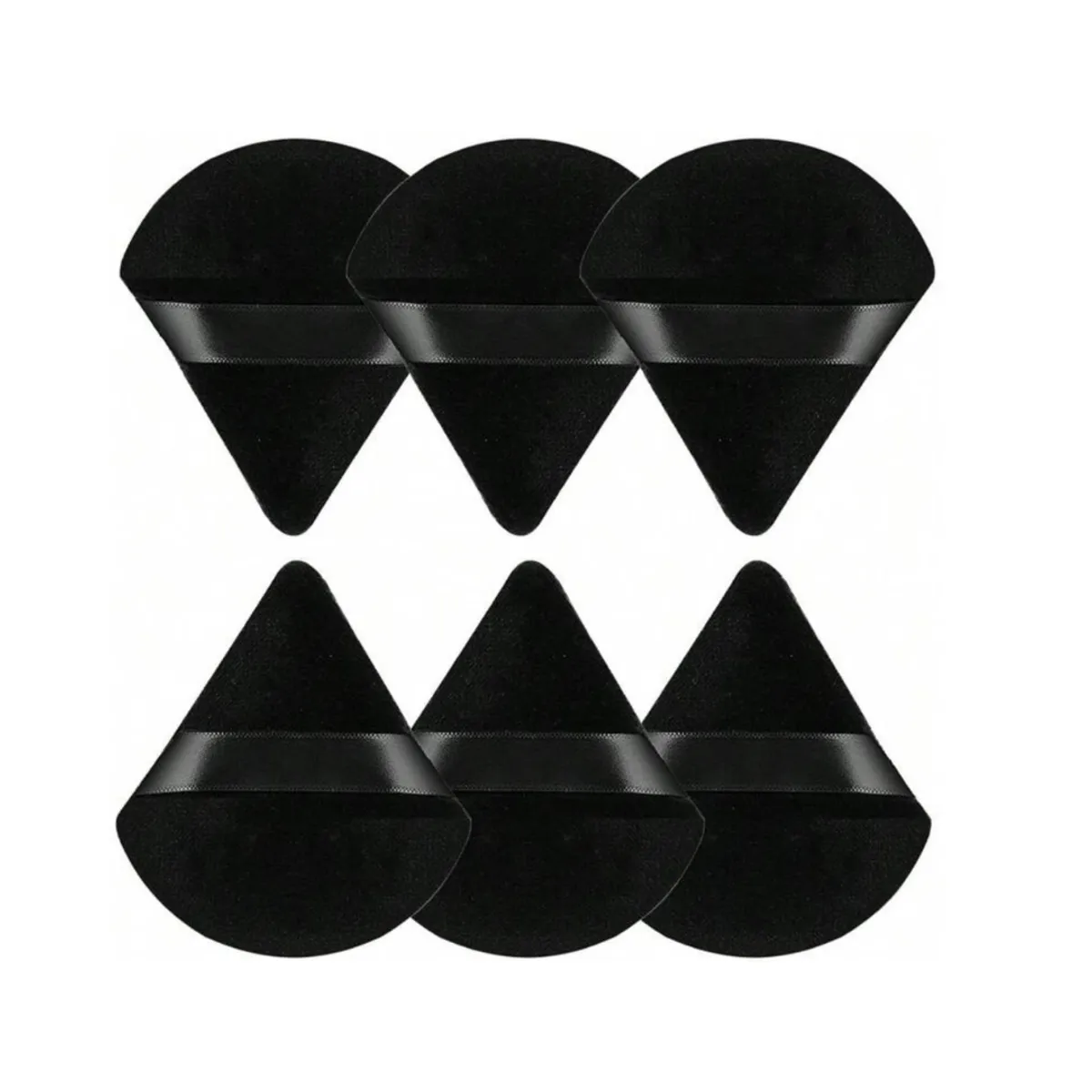 GENERICO - SET DE 6 BORLAS DE MAQUILLAJE TRIANGULARES