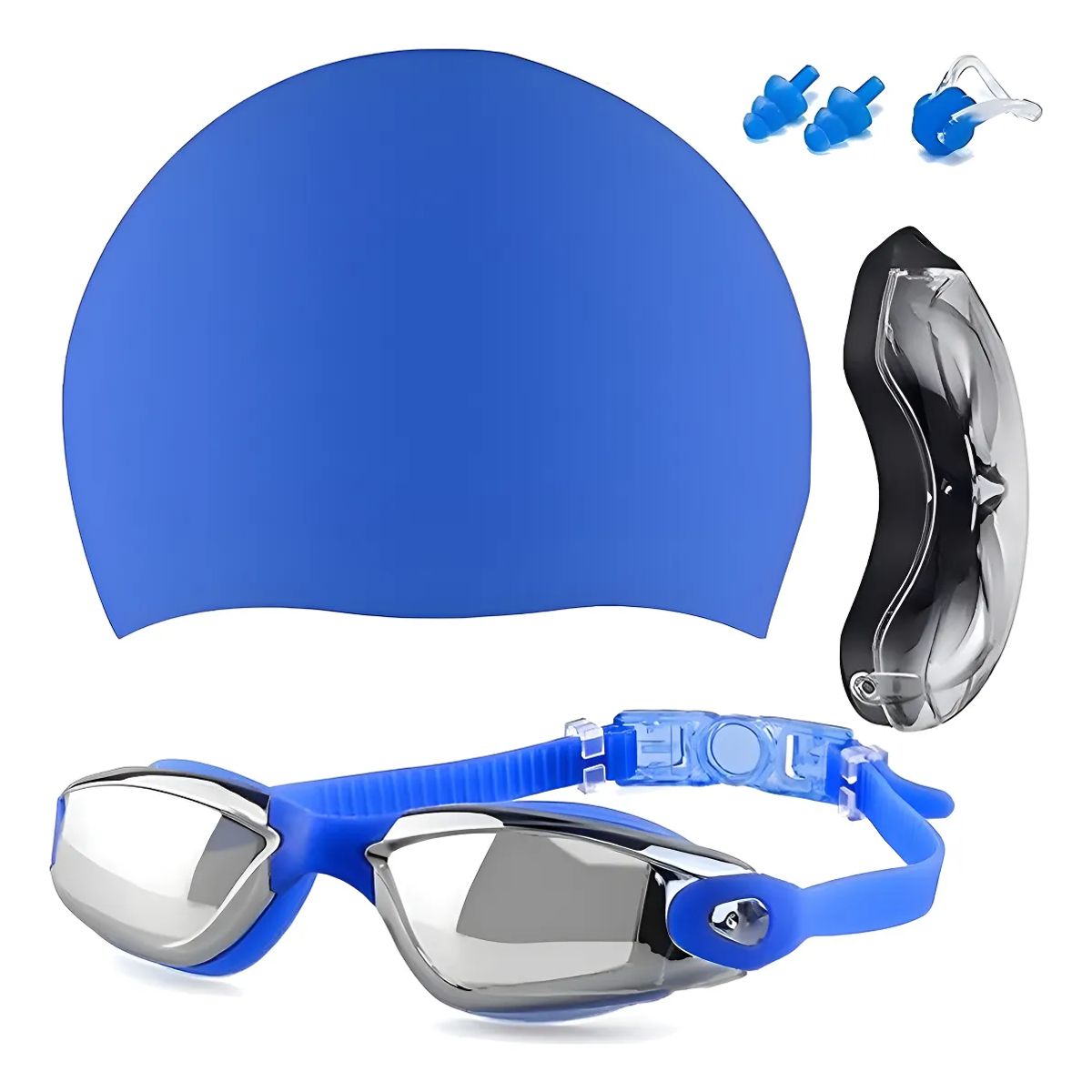 GENERICO - Natacion Kit 4 En 1 Protección Uv Antivaho Gafas