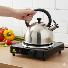 LINE - Cocina Cocinilla Eléctrica 1 Plato Encimera 1000W de Potencia Color Negro
