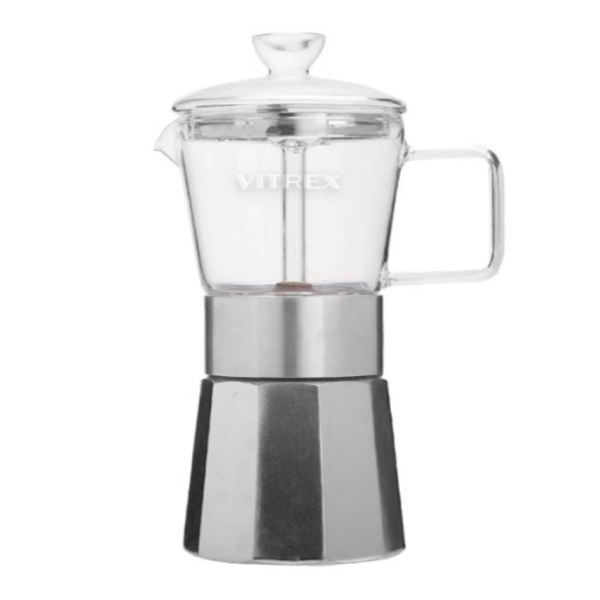 VITREX - Cafetera Italiana 6 Tazas Crystal Vitrex 240 ml