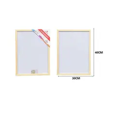 GENERICO - Pizarra Blanca Con Marco Madera Para Marcador 30X40 Cm