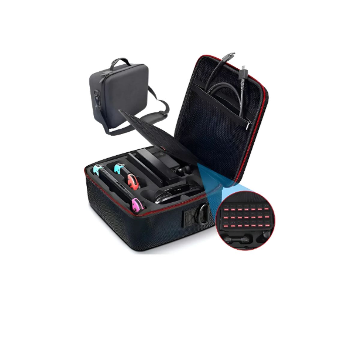 GENERICO - Estuche Rígido Para Nintendo Switch Funda De Viaje Negro Negro