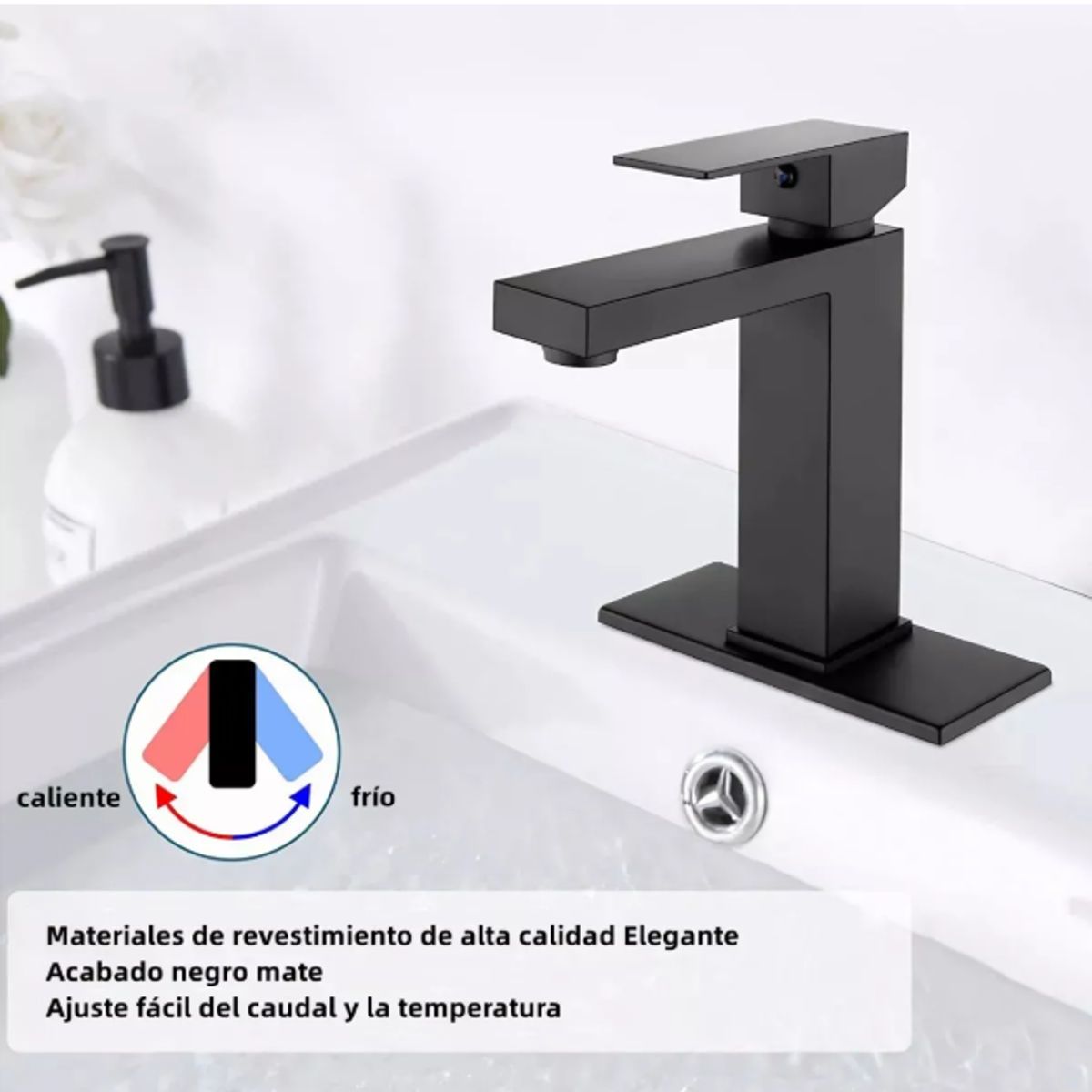 GENERICO - Grifo Monomando Mezclador Inoxidable Para Fregadero De Baño