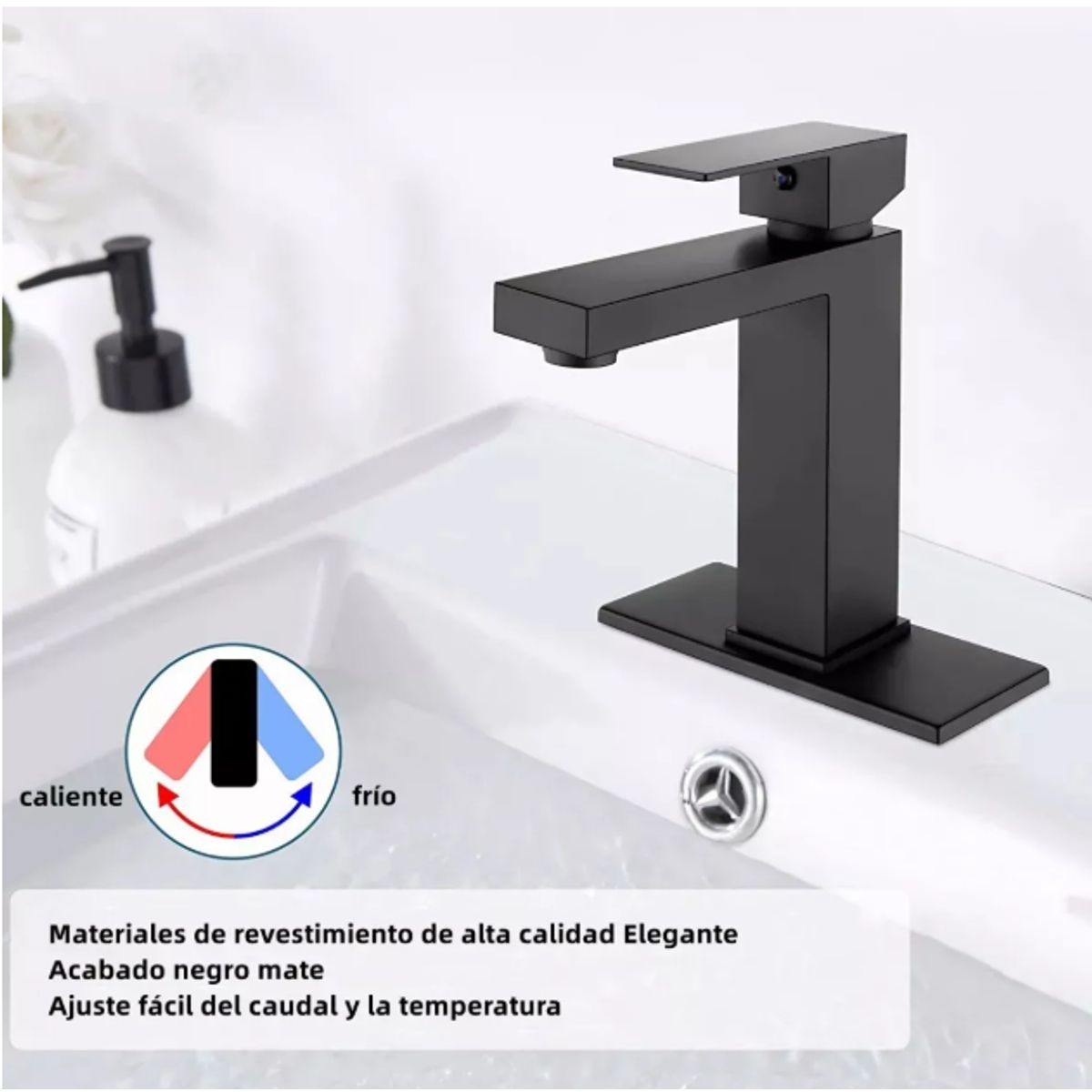 GENERICO - Grifo Monomando Mezclador Inoxidable Para Fregadero De Baño