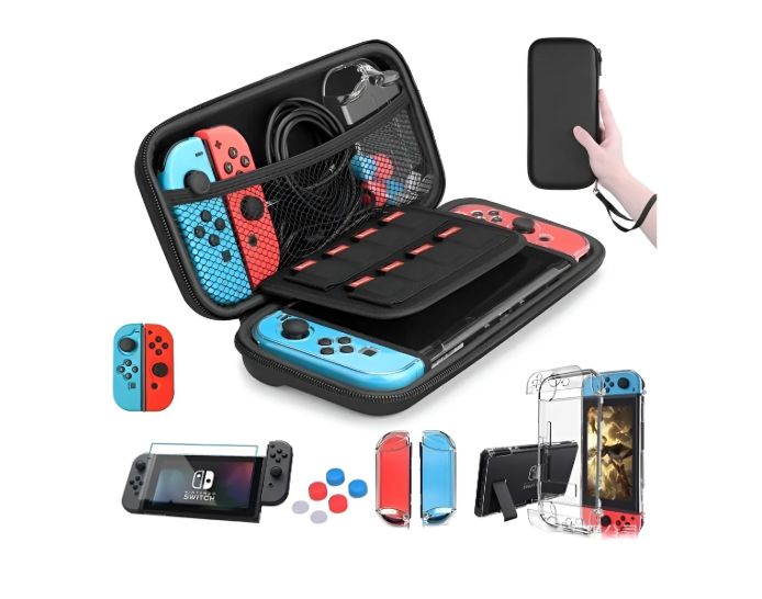 GENERICO Funda Protector Para Nintendo Switch Normal Pack 17 En 1