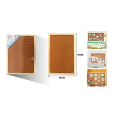 GENERICO - Tablero De Corcho Con Borde Madera 30X40 Cm Organizador