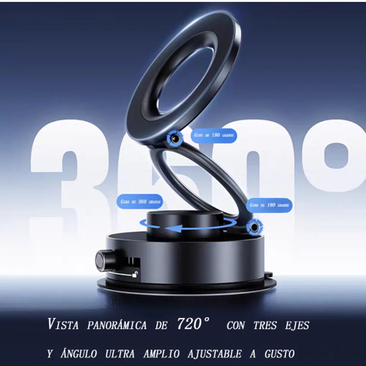 GENERICO - Soporte De Celular Con Ventosa Ajustable 360° Plegable