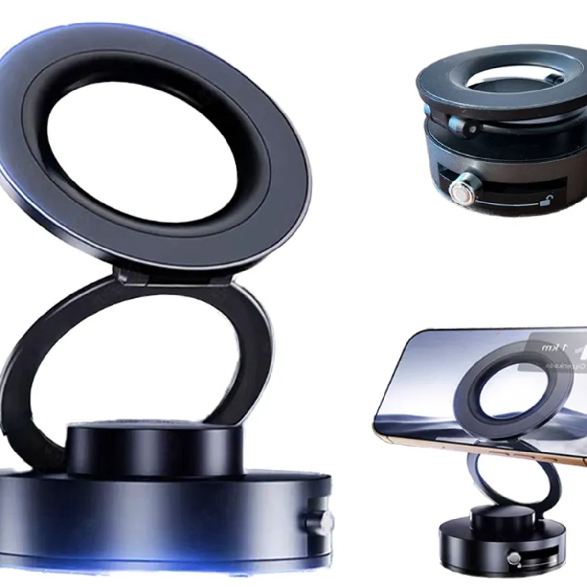 GENERICO - Soporte De Celular Con Ventosa Ajustable 360° Plegable