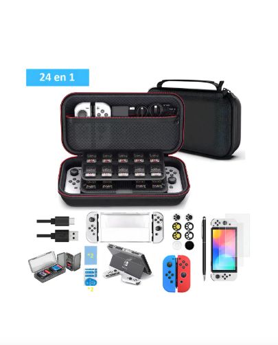 GENERICO Estuche 24 en 1 para Nintendo Switch Oled Con Lápiz Capacitivo