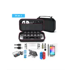 GENERICO - Estuche 24 en 1 para Nintendo Switch Oled Con Lápiz Capacitivo