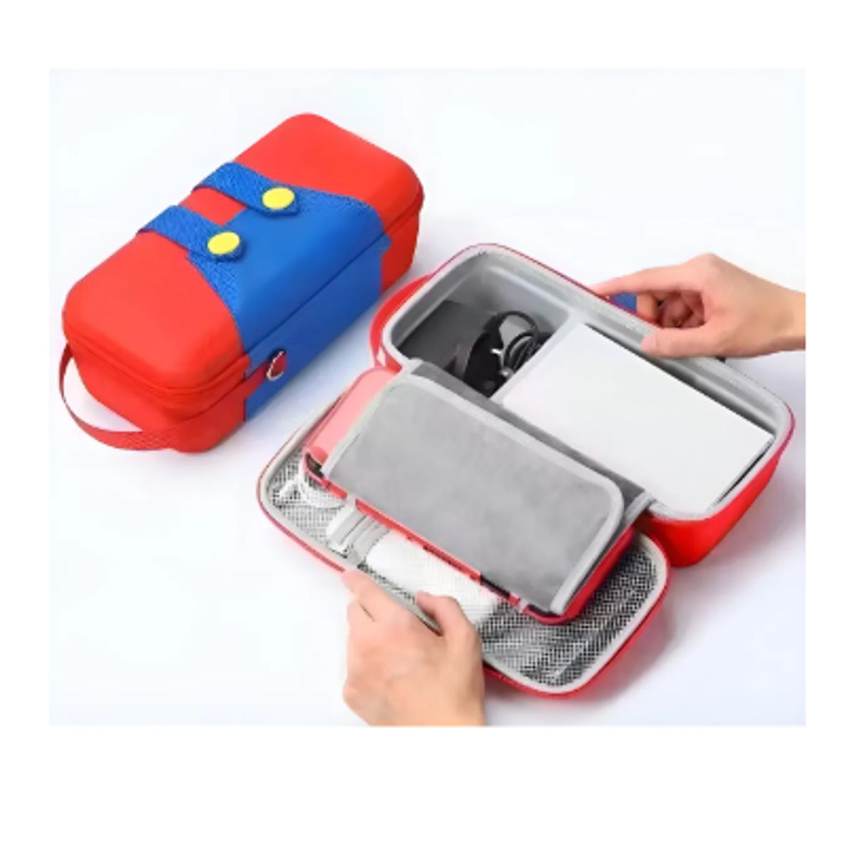GENERICO - Estuche para Nintendo Switch Oled Hoso Color Rojo