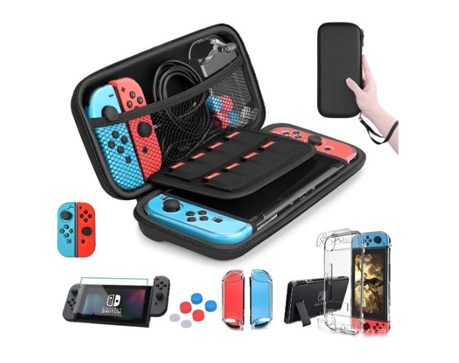 GENERICO Estuche Protector Para Nintendo Switch Normal Pack 17 En 1