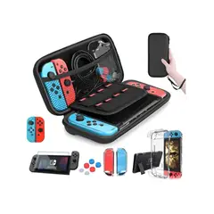 GENERICO - Estuche Protector Para Nintendo Switch Normal Pack 17 En 1