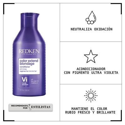 Imagen 2 del producto Acondicionador Matizador Cabello Rubio Color Extend Blondage 300ml