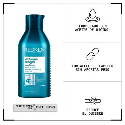 Imagen 2 del producto Acondicionador Fortalecedor de Largos Cabello Quebradizo Extreme Length 300ml