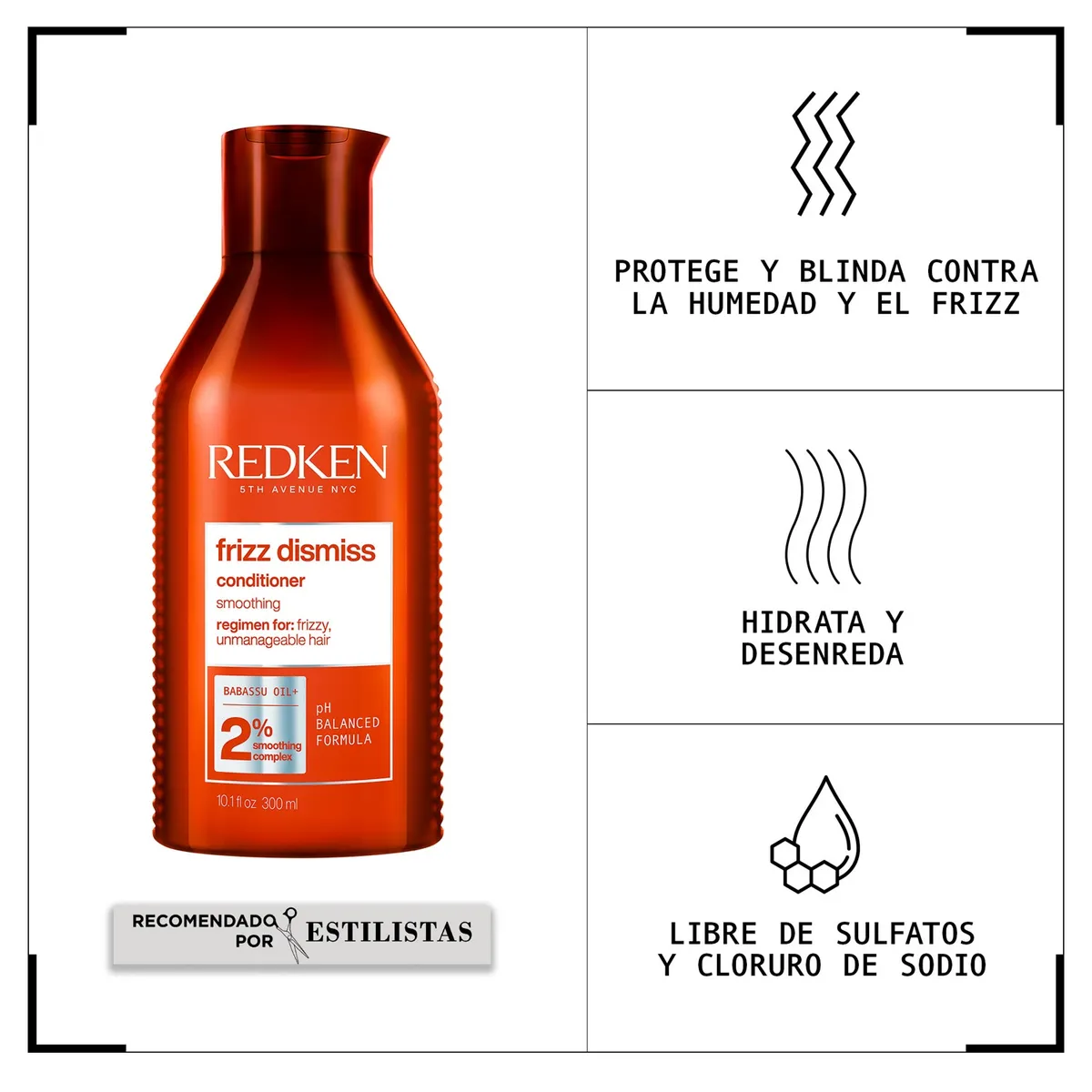 REDKEN - Acondicionador Frizz Dismiss Anti Frizz 300ml Redken
