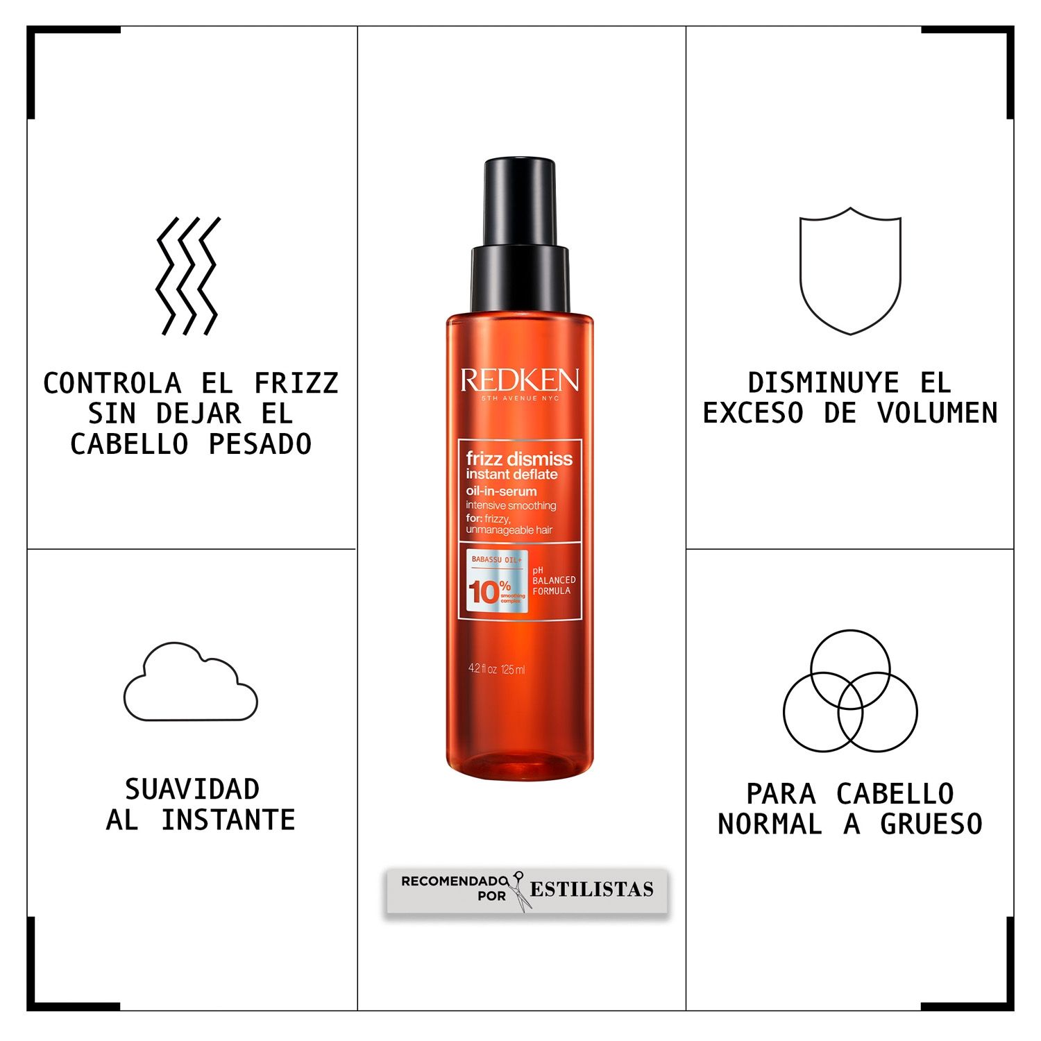 REDKEN Aceite Instant Deflate Frizz Dismiss Anti Frizz 125ml