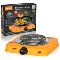 RAF - Cocina Eléctrica Portátil 1 Plato 1000W de Potencia Cocinilla Naranja