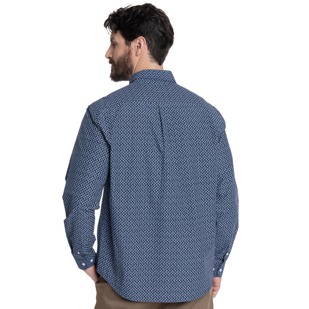 KOTTING - CAMISA HOMBRE FANTASÍA ESTAMPADA CUELLO SEMI ITALIANO BOLSILLO PECHO KOTTING