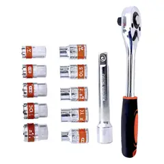 MOMO - Set Caja Juego Herramienta Dados 12 Piezas Acero Carbono 1/2