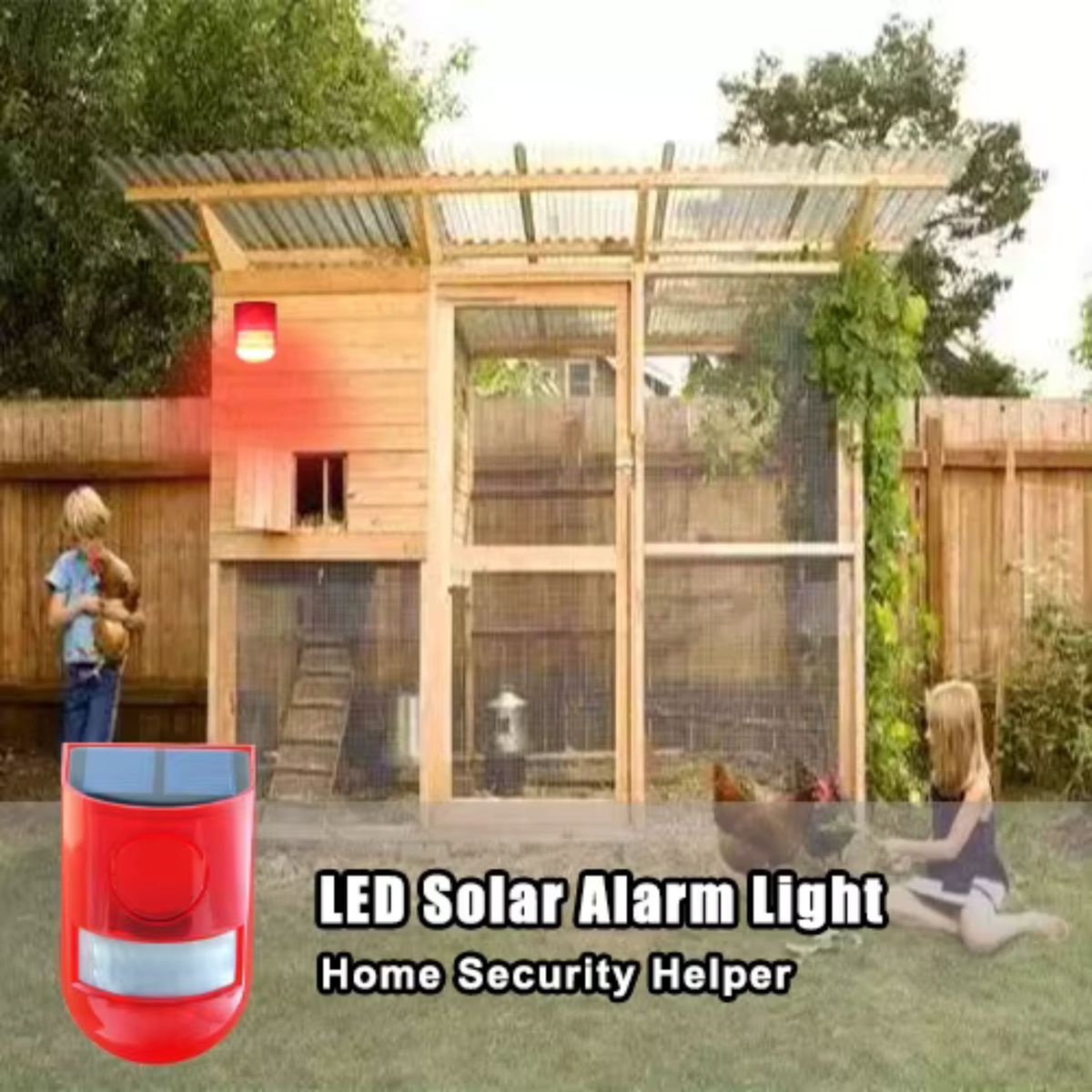 GENERICO - Pack 2 Alarmas Solares con Sensor de Movimiento 129 dB Impermeables