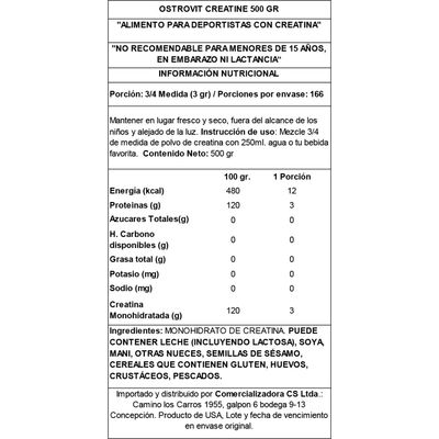 Imagen 2 del producto Creatina Monohidratada 500 Grs Sabor Cola