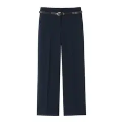 VELVET - Pantalon Recto Cinturon Velia Negro