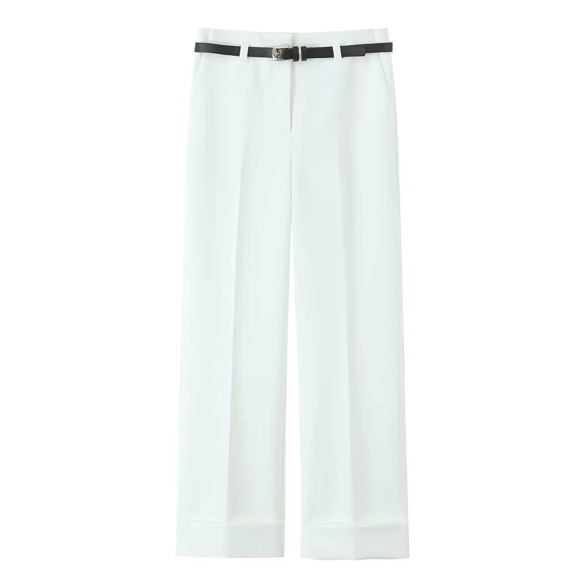 VELVET - Pantalon Recto Cinturon Velia Azul Marino