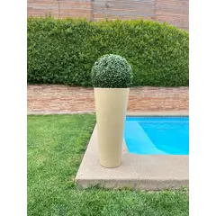 GENERICO - MACETERO BEIGE ALCANTARA 75CM ALTO