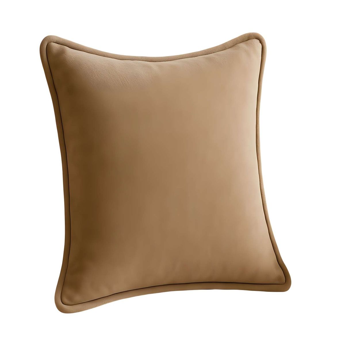 GENERICO - PACK DE 2 FUNDAS DE COJIN LISA CON BORDE 45X45 MARRON