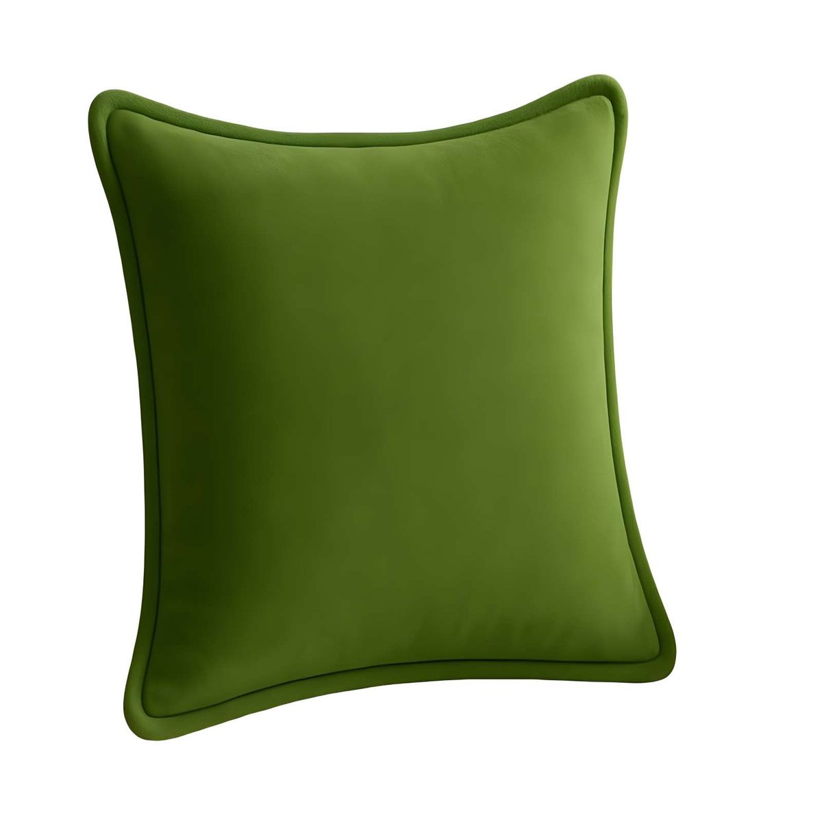 GENERICO - PACK DE 2 FUNDAS DE COJIN LISA CON BORDE 45X45 VERDE